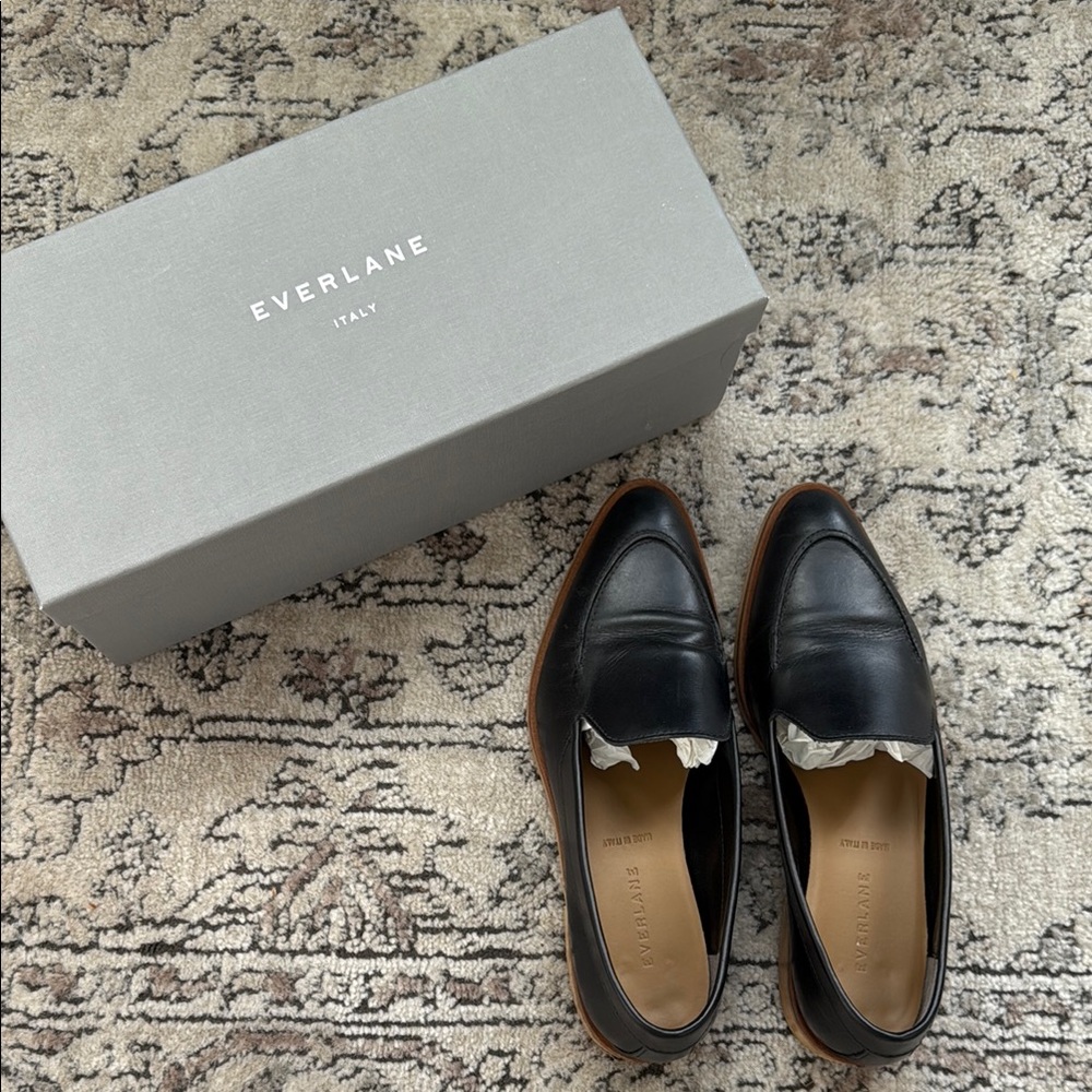 Everlane Black Leather Loafers